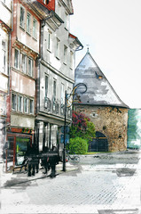 Obraz premium Hann. Munden (short for Hannoversch Munden), the town in Lower Saxony, Germany