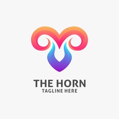 Head horn logo design