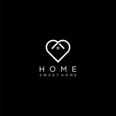 Simple and creative logo design of home or real estate business with clean background - EPS10 - Vector.