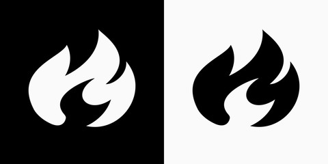 Fire icon logo vector isolated. Flame icon