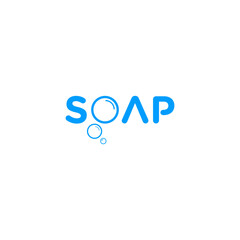 Creative logo design of Soap with bubble and white background - EPS10 - Vector.