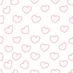 Seamless Heart Pattern. Ideal for Valentine's Day Card or Wrapping Paper.