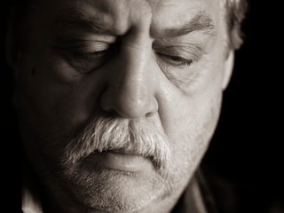 Caucasian man with mustache