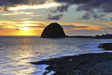 Fototapeta na wymiar Scenic shot of Mantou Rock Lanyu island