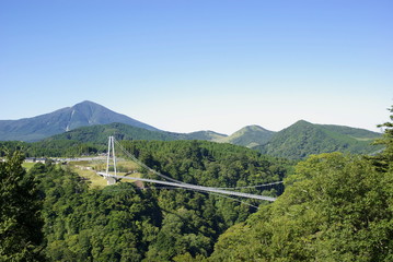 Fototapeta na wymiar 九重“夢”大吊橋（kokonoe Yume Otsurihashi）