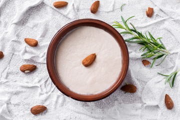 menjar blanc, typical of Catalonia, Spain