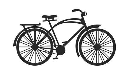 Vector retro bicycle silhouette