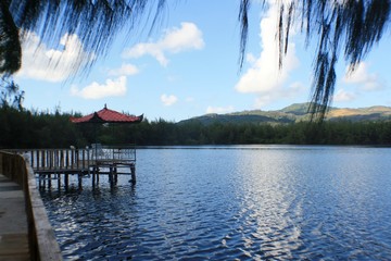 Scenic view of Susupe Lake on Saipan, Northern Mariana Islands