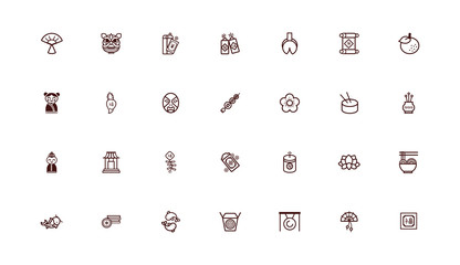 bundle of chinesse new year set icons
