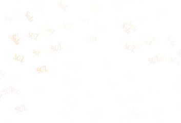 Naklejka premium Light Red, Yellow vector texture with selling prices 30, 50, 90 %.