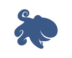 Octopus logo vector template. Isolated octopus design on white background. Illustration