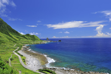 Side shot of the coast in Lanyu island