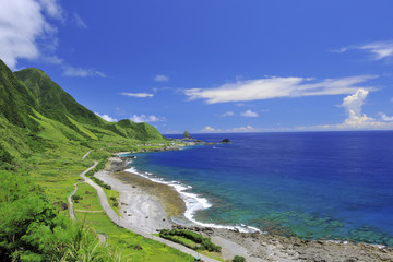 Obraz premium Side shot of the coast in Lanyu island