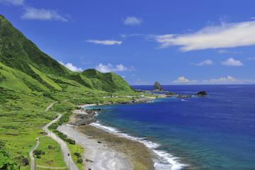 Side shot of the coast in Lanyu island