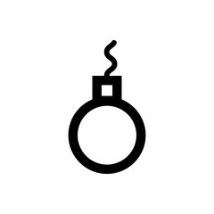 Bomb outline icon isolated. Symbol, logo illustration for mobile concept and web design.