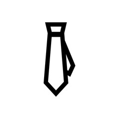 Tie outline icon isolated. Symbol, logo illustration for mobile concept and web design.