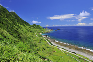 Side shot of the coast in Lanyu island