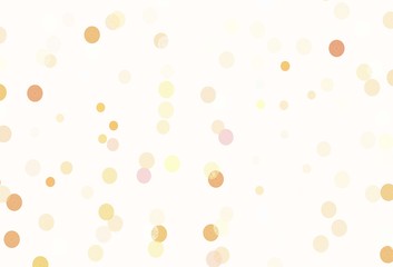 Light Orange vector pattern with christmas snowflakes.