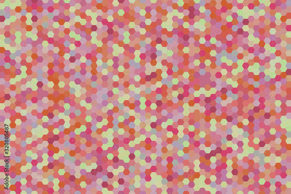 Poster abstract geometric pattern. multicolor figures. texture for print and banner. oil paint on canvas st