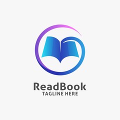 Fototapeta premium Open book logo design