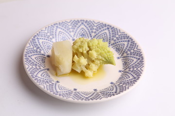 romanesco vegetable dish in color background