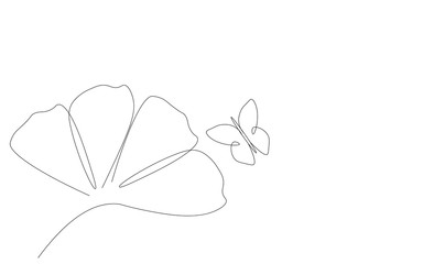 Butterfly and flower summer design vector illustration