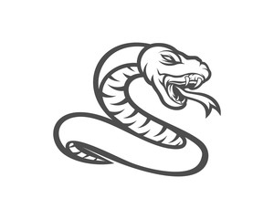 Snake Esport gaming mascot logo template Vector. Modern Head Snake Logo Vector