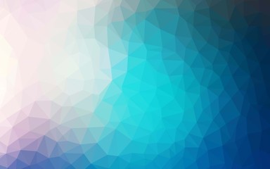 Light BLUE vector low poly texture. Colorful illustration in abstract style with triangles. Completely new template for your banner.