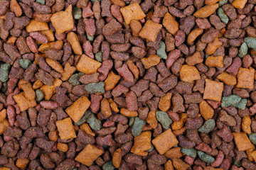 Dry cat food used as background