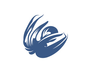 Octopus logo vector template. Isolated octopus design on white background. Illustration