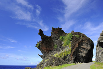 Scenic shot of Longtou Rock Lanyu island