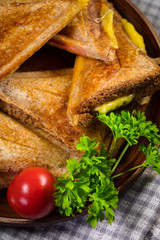 Grilled cheese sandwich.