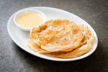 roti with sweetened condensed milk (dessert)