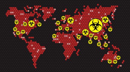 Virus global cases in the world