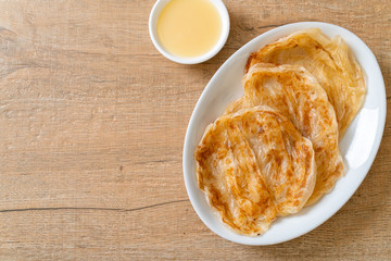 roti with sweetened condensed milk (dessert)