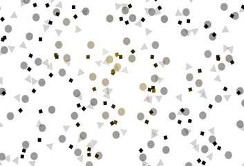 Light Yellow vector pattern with polygonal style with circles.