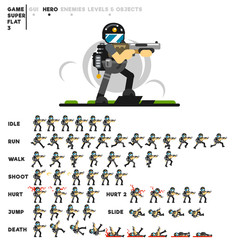 Animation of a special forces guy with a shotgun for creating a video game