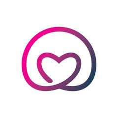 circle line love line logo design