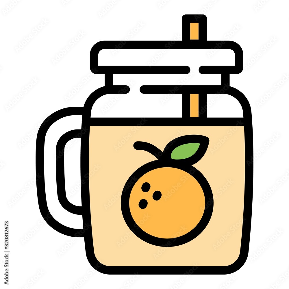 Poster orange smoothie icon. outline orange smoothie vector icon for web design isolated on white backgroun
