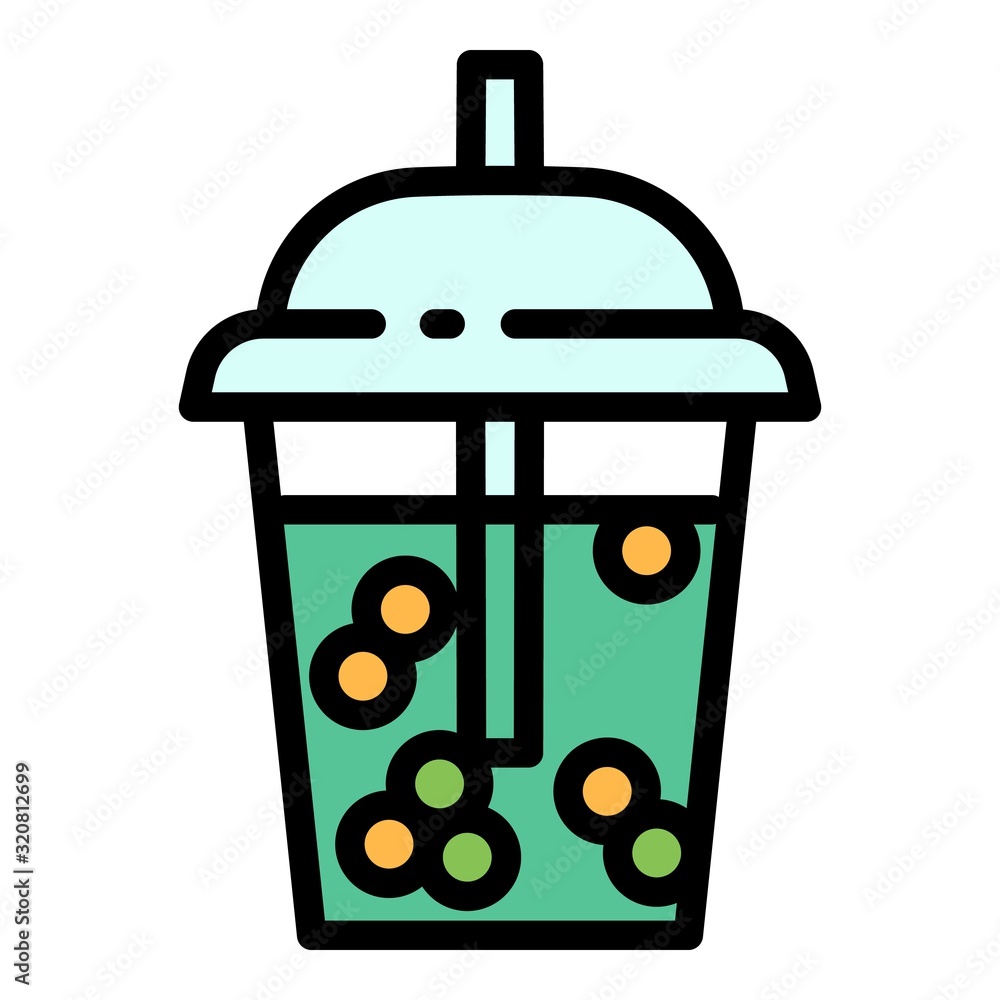 Poster smoothie icon. outline smoothie vector icon for web design isolated on white background