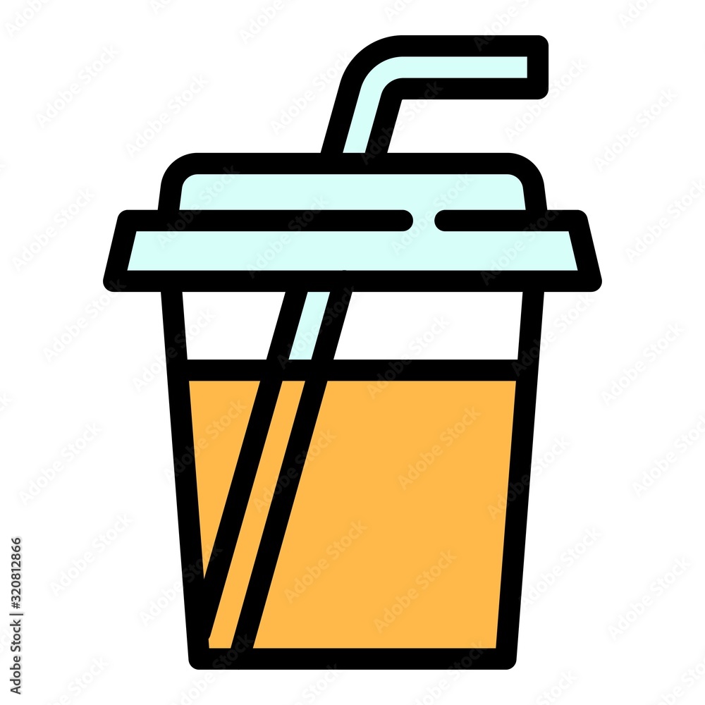 Poster mango smoothie icon. outline mango smoothie vector icon for web design isolated on white background