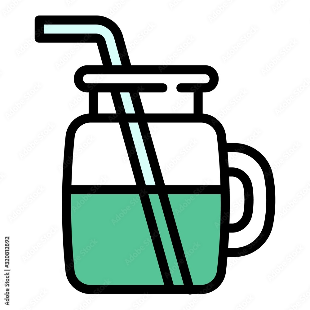 Poster vegan smoothie icon. outline vegan smoothie vector icon for web design isolated on white background
