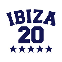 Obraz premium Ibiza 20 with blue stars