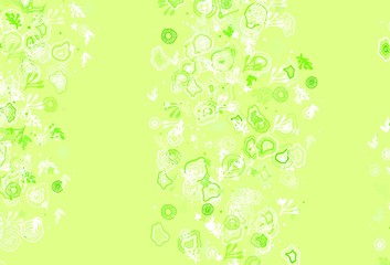 Light Green vector background with abstract shapes.