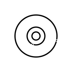 CD  Vector Icon Style Illustration.  Advertising and Media  EPS 10