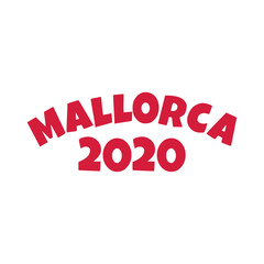 Mallorca 2020 curved comic red