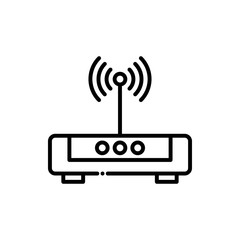 Wifi Router Vector Icon Style Illustration.  Advertising and Media  EPS 10