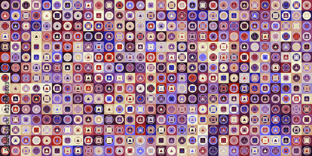 Poster retro pattern of different shapes. colorful vector mosaic backdrop. geometric hipster retro backgrou