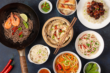 Assorted Chinese dishes