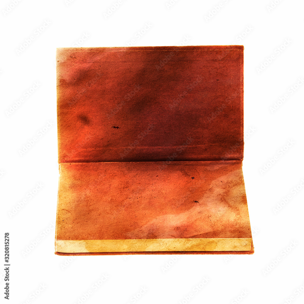 Poster old open book. isolated on a white background. template for designer